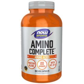 NOW Sports Nutrition, Amino Completeâ„¢, Protein Blend With 21 Aminos and B-6, 360 Veg Capsules