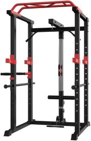 Multi-functional Power Cage,Home Adjustable Pullup Squat Rack 1000Lbs Capacity Comprehensive Fitness Barbell Rack