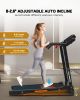 Foldable Treadmill with Incline, Folding Treadmill for Home Electric Treadmill Workout Running Machine, Handrail Controls Speed, Pulse Monitor,APP