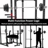 Multi-functional Power Cage,Home Adjustable Pullup Squat Rack 1000Lbs Capacity Comprehensive Fitness Barbell Rack