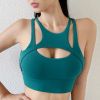 New Sexy Women's Sports Bra Top Women Tight Elastic Gym Sport Yoga Bras Bralette Crop Top Chest Pad Removable 13 Colors