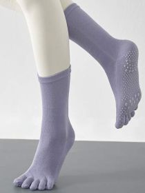 Nonslip Yoga Socks Ideal for Pilates Dance Indoor Sports (Color: Blue)