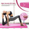 4-Panel PU Leather Folding Exercise Gym Mat with Hook and Loop Fasteners