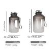 Sports Water Jug With Time Markers; Gradient Color Fitness Accessories