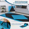 4-Panel PU Leather Folding Exercise Gym Mat with Hook and Loop Fasteners