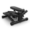 Steppers for Exercise - Mini Stair Stepper Machine with Resistance Bands 330lbs Twist Stepper Portable Exercise Equipment for Full Body Workout-Black