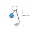 1PCS Golf Key Chain Pendant Schoolbag Backpack Pendant Small Gift Golf Creative European And American Metal Pendant Crafts